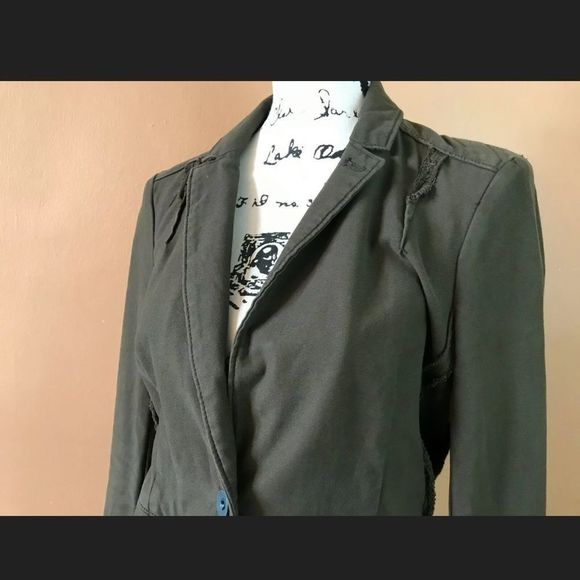 Anthropologie Hei Hei Olive Green Adelaide Jacket Size 8 and Size 2 - Picture 6 of 14